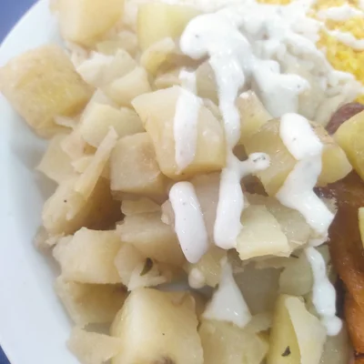 Recipe of seasoned boiled potato on the DeliRec recipe website