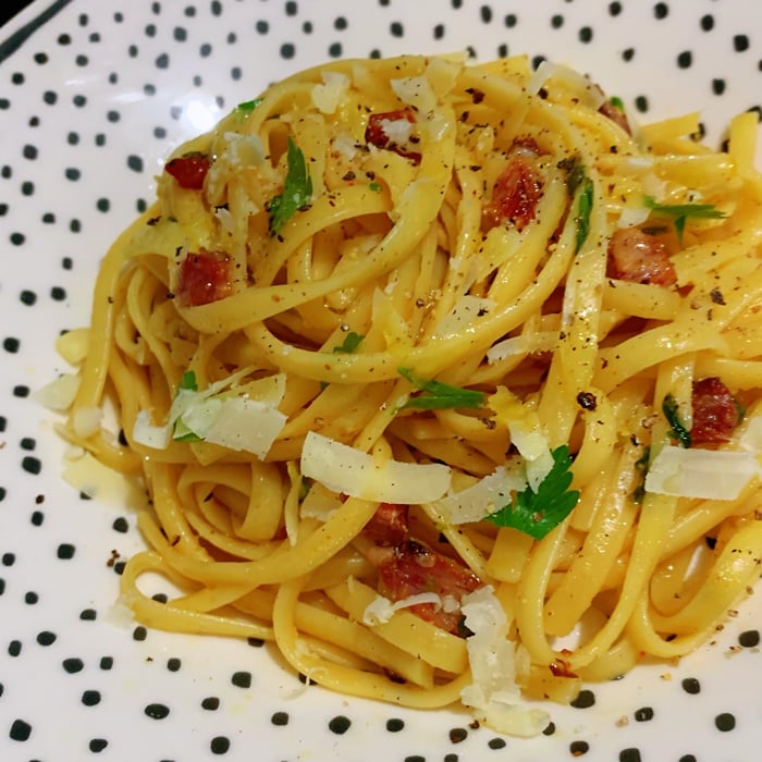 Photo of the Linguine with garlic and oil (and aggregates😅) – recipe of Linguine with garlic and oil (and aggregates😅) on DeliRec