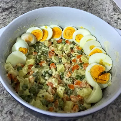 Recipe of Russian salad on the DeliRec recipe website