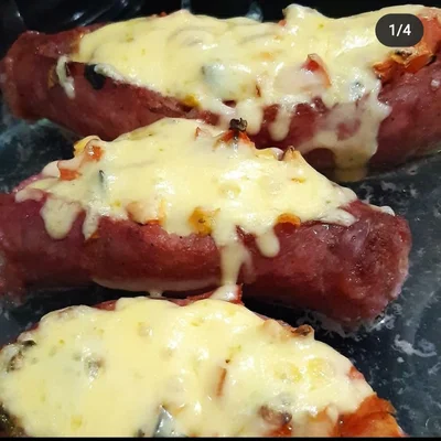 Recipe of Stuffed sausage in the oven on the DeliRec recipe website