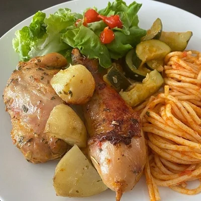 Recipe of Roasted thigh with potato on the DeliRec recipe website