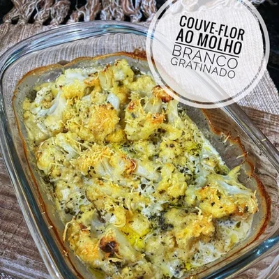 Recipe of Cauliflower in white sauce au gratin on the DeliRec recipe website