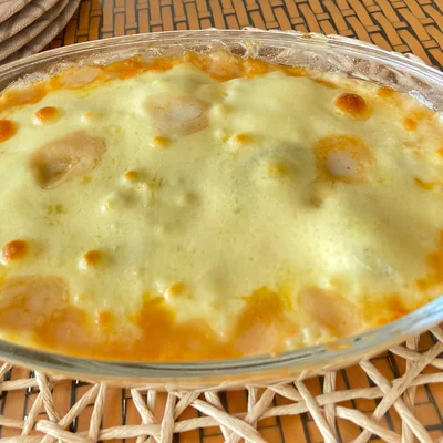 Recipe of Potato gratin with chicken and pepperoni on the DeliRec recipe website