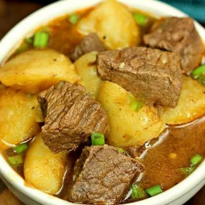 Recipe of Pan Meat With Potato on the DeliRec recipe website