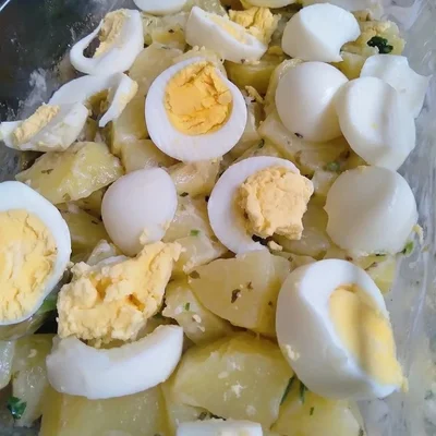 Recipe of Potato and egg salad on the DeliRec recipe website