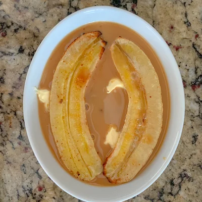 Receita de Banana Caramelizada ao Creme de Doce de Leite no site de receitas DeliRec