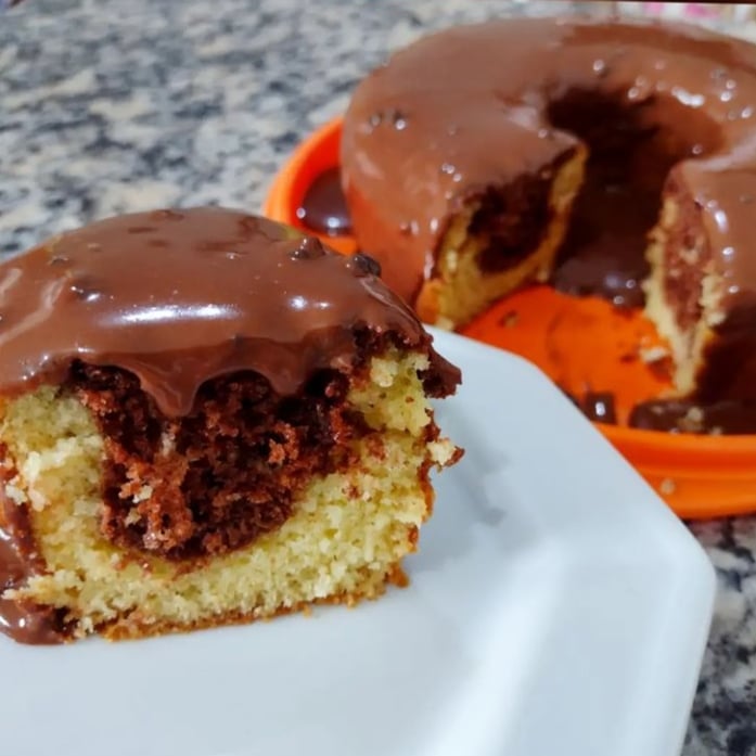 Photo of the Cocoa and Vanilla Mixed Cake – recipe of Cocoa and Vanilla Mixed Cake on DeliRec