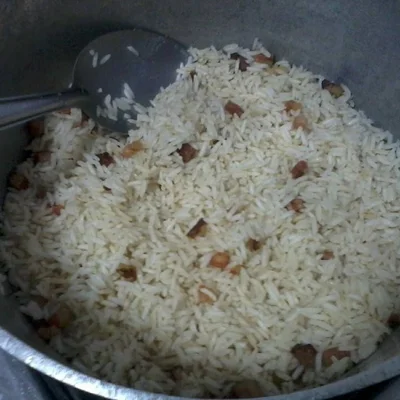 Recipe of rice with bacon on the DeliRec recipe website