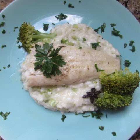 Photo of the Risotto with broccoli and tilapia fillet – recipe of Risotto with broccoli and tilapia fillet on DeliRec