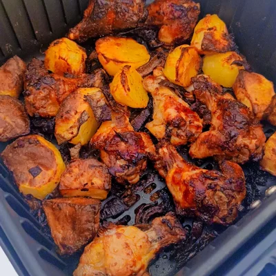 Recipe of Wing drumstick with potato in Air fryer on the DeliRec recipe website