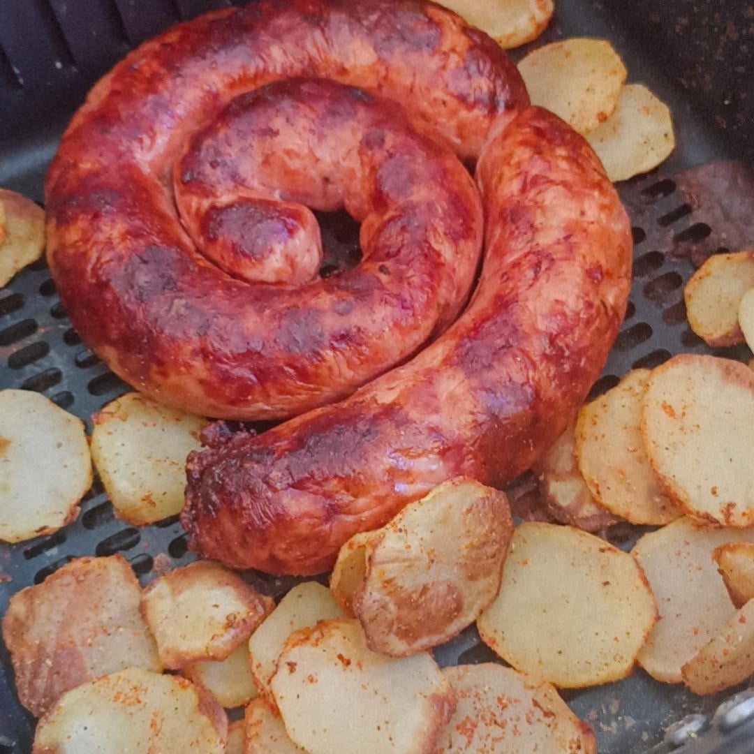 Photo of the Homemade sausage with potato in the Air fryer – recipe of Homemade sausage with potato in the Air fryer on DeliRec