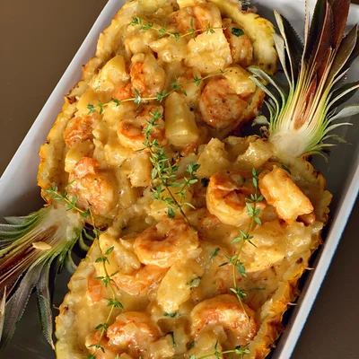 Recipe of Tropical shrimp (shrimp in pineapple) on the DeliRec recipe website