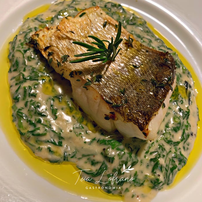 Photo of the Sea Bass with Spinach Cream – recipe of Sea Bass with Spinach Cream on DeliRec