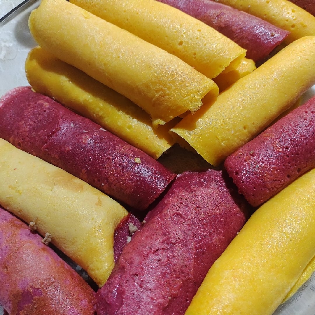 Foto da Panqueca com massa de cenoura e beterraba - receita de Panqueca com massa de cenoura e beterraba no DeliRec