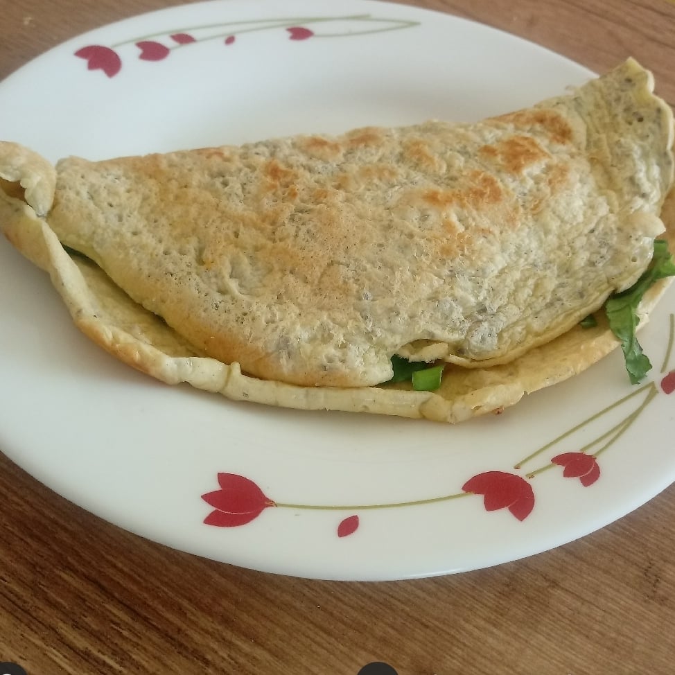 Photo of the Omelet with oatmeal stuffed with spinach – recipe of Omelet with oatmeal stuffed with spinach on DeliRec