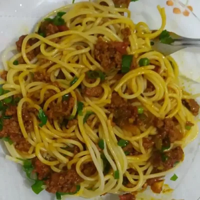 Recipe of Pasta with mincemeat on the DeliRec recipe website