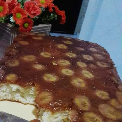 Recipe of Fluffy caramelized banana cake on the DeliRec recipe website