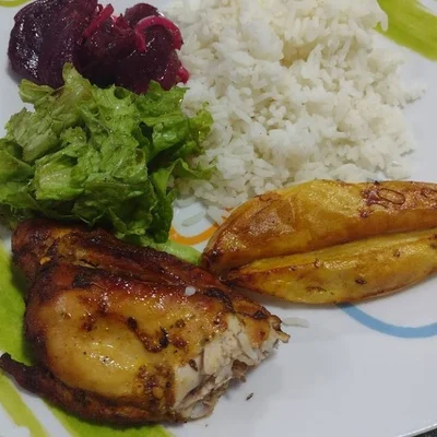 Recipe of Roasted chicken with potato on the DeliRec recipe website