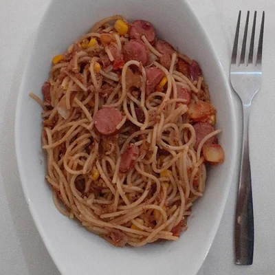 Recipe of Spaghetti in the Frying Pan on the DeliRec recipe website