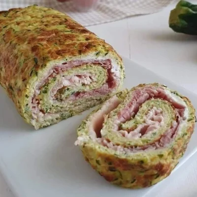 Recipe of Omelette roll and stuffed zucchini on the DeliRec recipe website