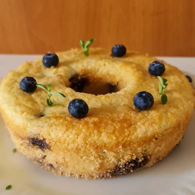 Recipe of Coconut cake with blueberry (low carb, gluten free and lactose free) on the DeliRec recipe website