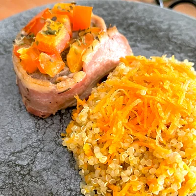 Recipe of Quinoa “Rice” with pork filet mignon medallion on the DeliRec recipe website