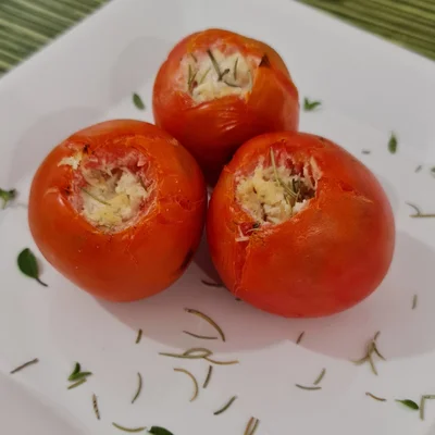 Recipe of oven stuffed tomato on the DeliRec recipe website
