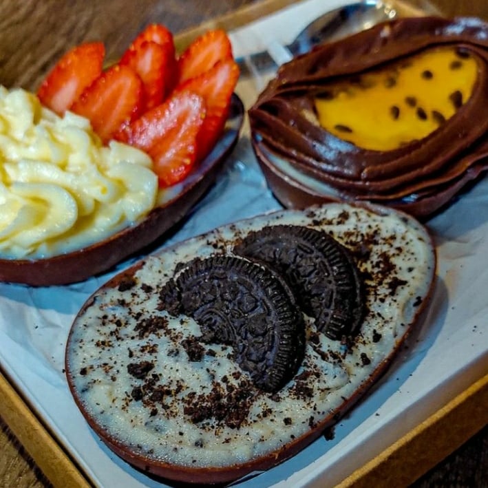 Photo of the Oreo spoon egg filling with nest milk – recipe of Oreo spoon egg filling with nest milk on DeliRec