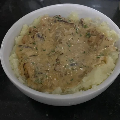 Recipe of Stuffed potato and shitake and chicken on the DeliRec recipe website