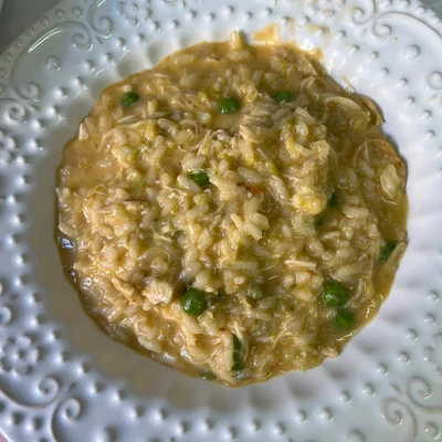 Recipe of Chicken risotto with peas on the DeliRec recipe website