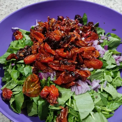 Recipe of Watercress Salad with Roasted Tomatoes on the DeliRec recipe website
