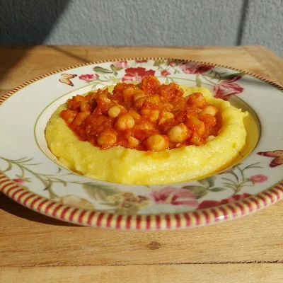 Recipe of Creamy Polenta with Chickpeas Alla Aveiro on the DeliRec recipe website