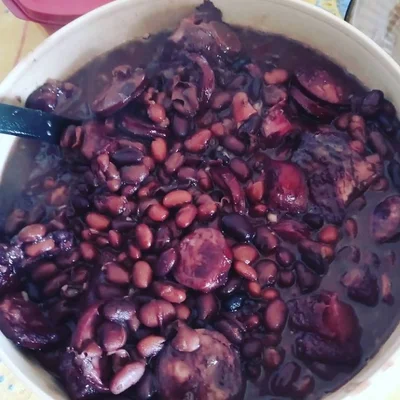 Recipe of seasoned beans on the DeliRec recipe website