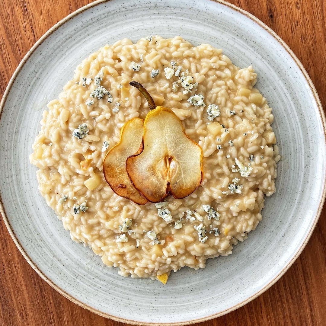 Photo of the Gorgonzola and Pear Risotto – recipe of Gorgonzola and Pear Risotto on DeliRec