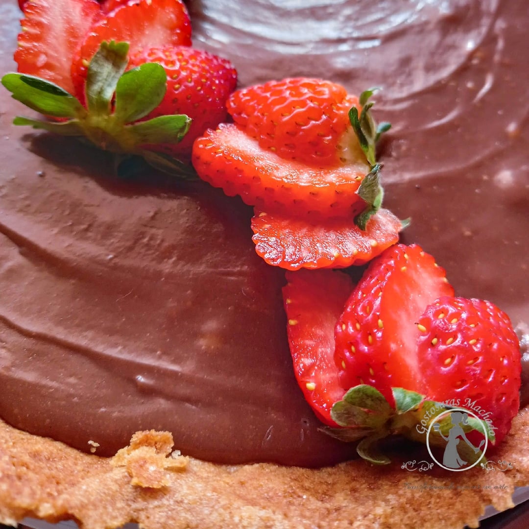 Foto da Torta de morango com chocolate  - receita de Torta de morango com chocolate  no DeliRec