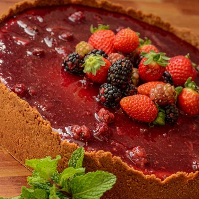 Recipe of light strawberry cheesecake on the DeliRec recipe website