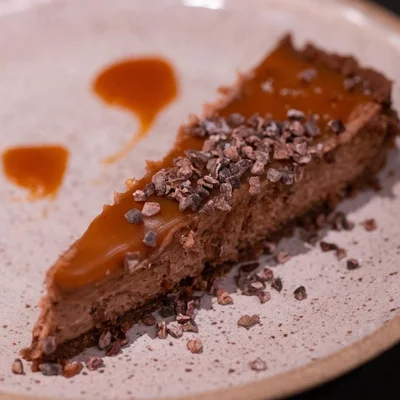 Recipe of Salted caramel chocolate cheesecake on the DeliRec recipe website