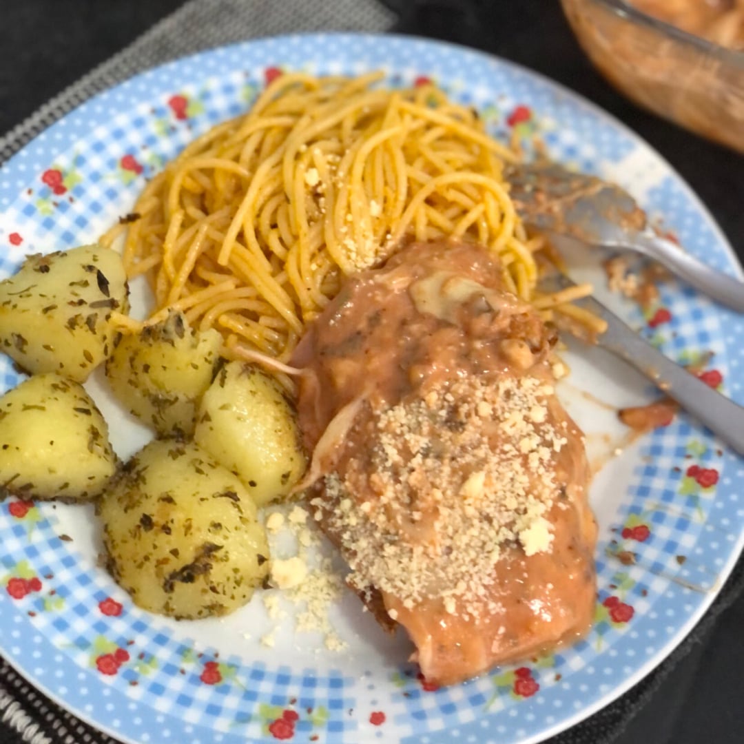 Foto da Frango parmegiana com batatas gratinadas  - receita de Frango parmegiana com batatas gratinadas  no DeliRec
