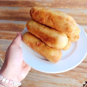 Sausage breaded with cheese