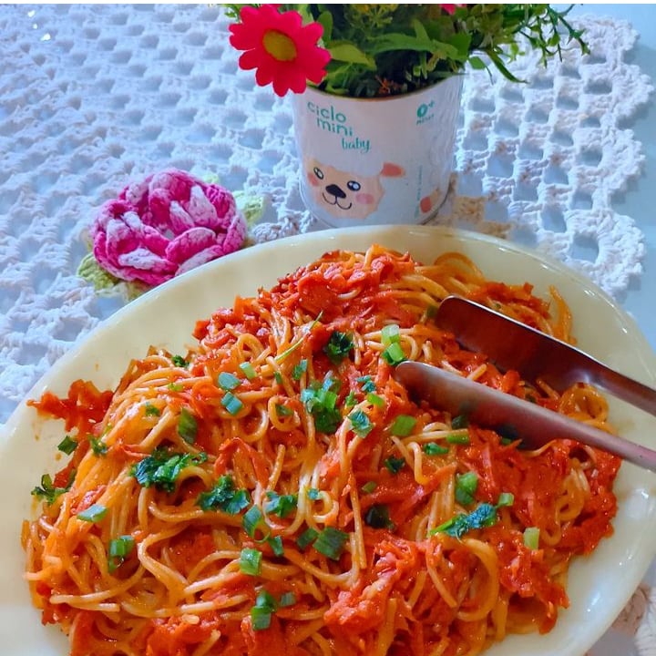 Photo of the Spaghetti with grated pepperoni sauce – recipe of Spaghetti with grated pepperoni sauce on DeliRec