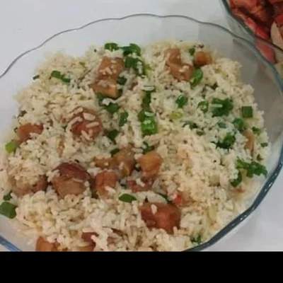 Recipe of rice with bacon on the DeliRec recipe website