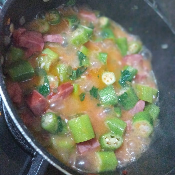 Photo of the Okra with pepperoni – recipe of Okra with pepperoni on DeliRec