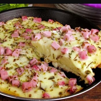 Photo of the Ham and Cheese Pie From Frying Pan – recipe of Ham and Cheese Pie From Frying Pan on DeliRec
