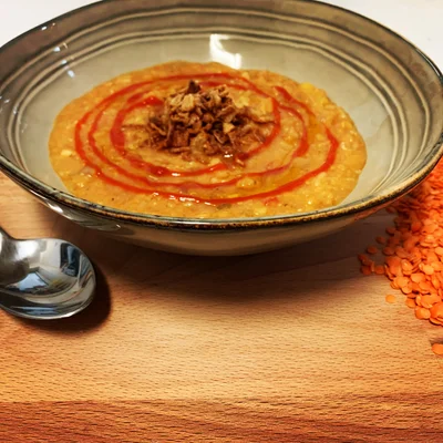 Recipe of red lentil soup on the DeliRec recipe website