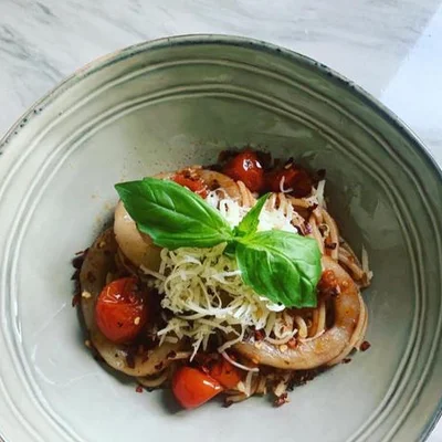 Recipe of spaghetti with squid on the DeliRec recipe website