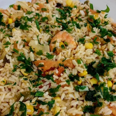 Recipe of Easy shrimp rice 🍤 on the DeliRec recipe website