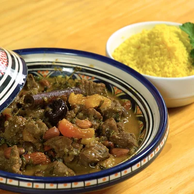 Recipe of Lamb tajine with couscous on the DeliRec recipe website
