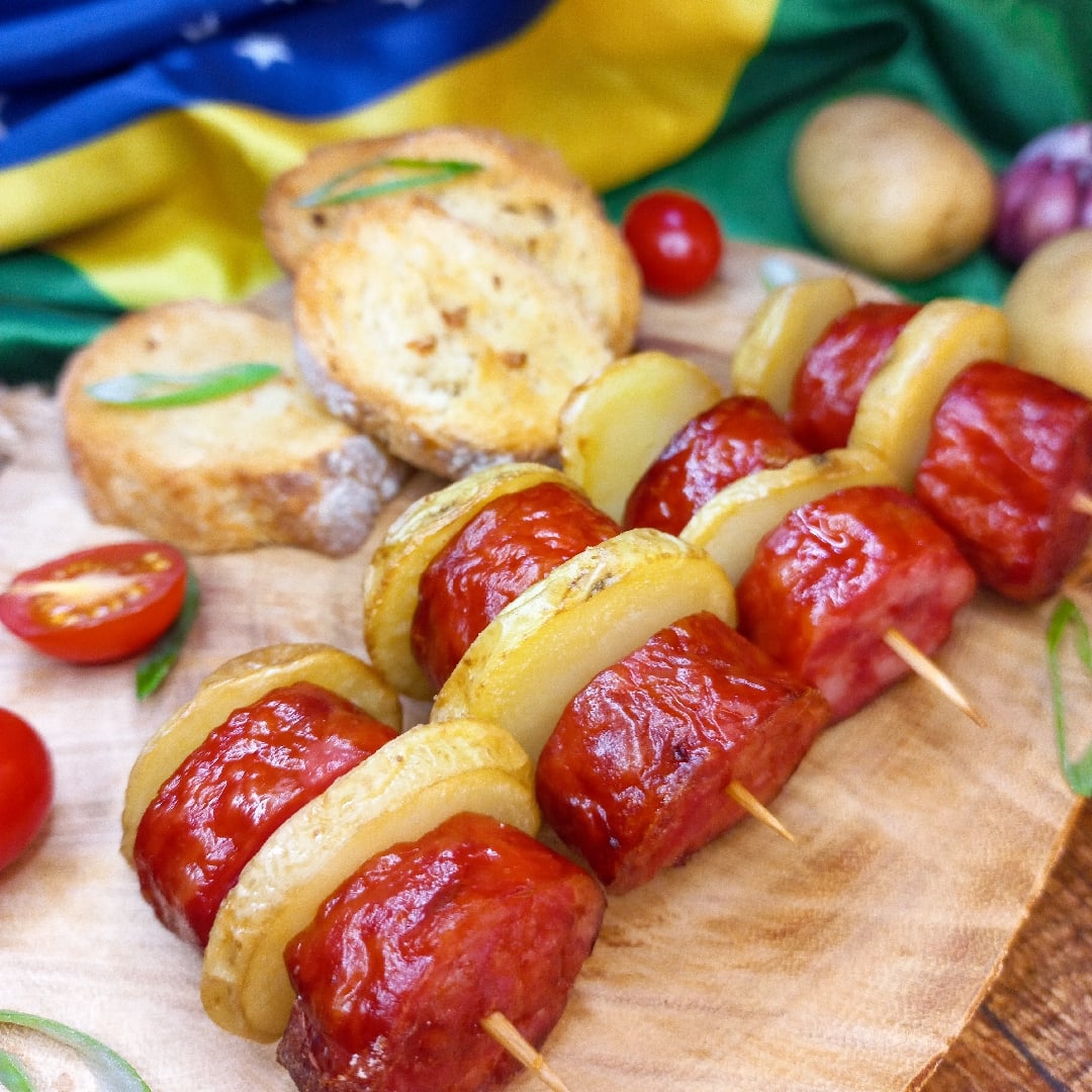 Photo of the Easy pepperoni and potato skewers – recipe of Easy pepperoni and potato skewers on DeliRec