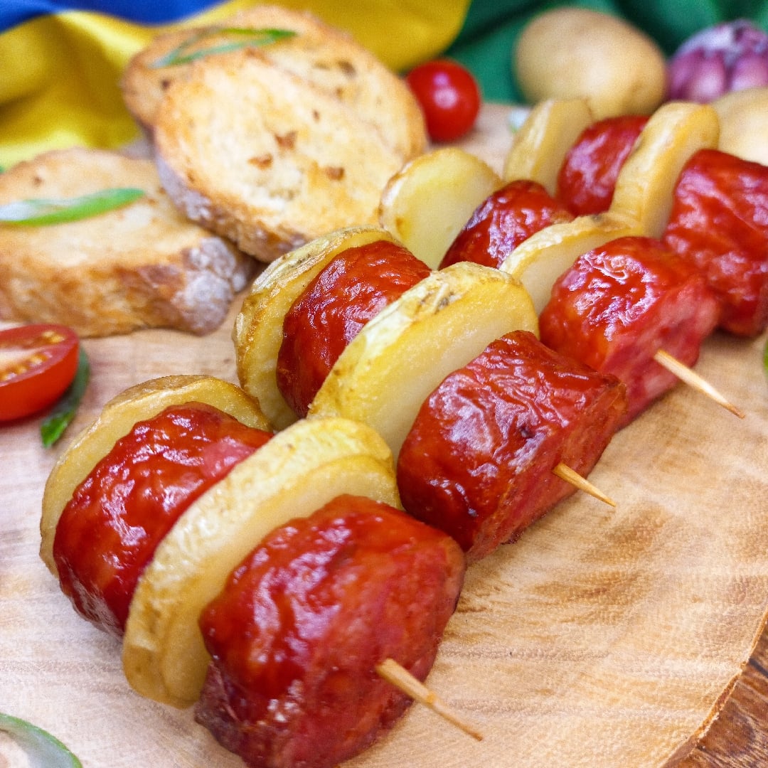 Photo of the Easy pepperoni and potato skewers – recipe of Easy pepperoni and potato skewers on DeliRec