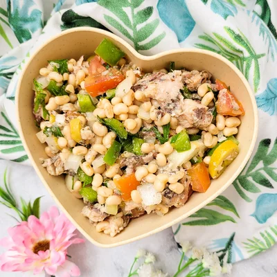 Recipe of Bean and Sardine Salad on the DeliRec recipe website